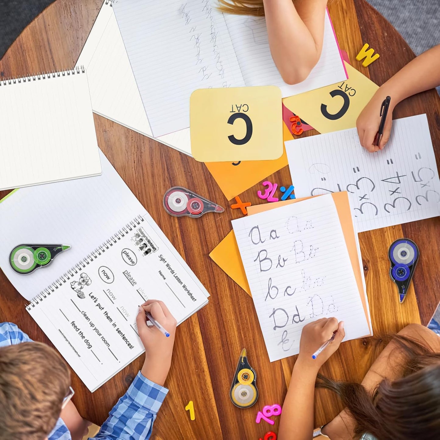 30 Pcs Colorful Correction Tape, 39.4 Ft White Wrong Out Tear-Resistant Bulk, Instant Corrections Easy To Use Applicator for School, Office, Note Taking, Journal (Tape Width 0.2 in, Clear)