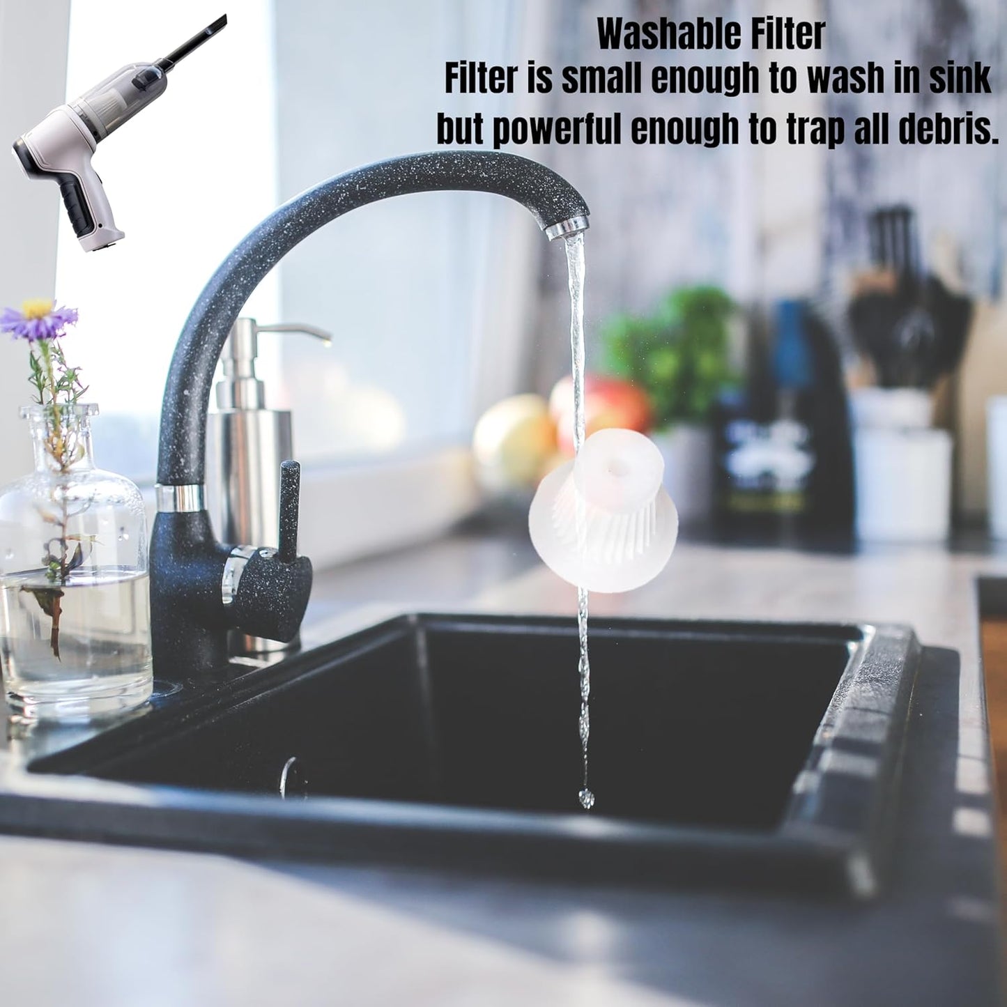 GajetNest Handheld Mini Portable Compact Car Vacuum Cleaner & Blower 2-in-1 with HEPA Filter, Lightweight Design, 25-Minute Running Time, Cordless Rechargeable Crevice Tool - 9000 PA Suction