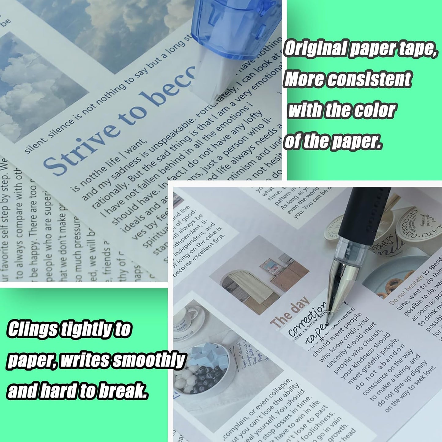 White Correction Tape, 12 Pack, 13.13 Feet Correction Tape for School And Office, Easy To Use Applicator for Instant Corrections