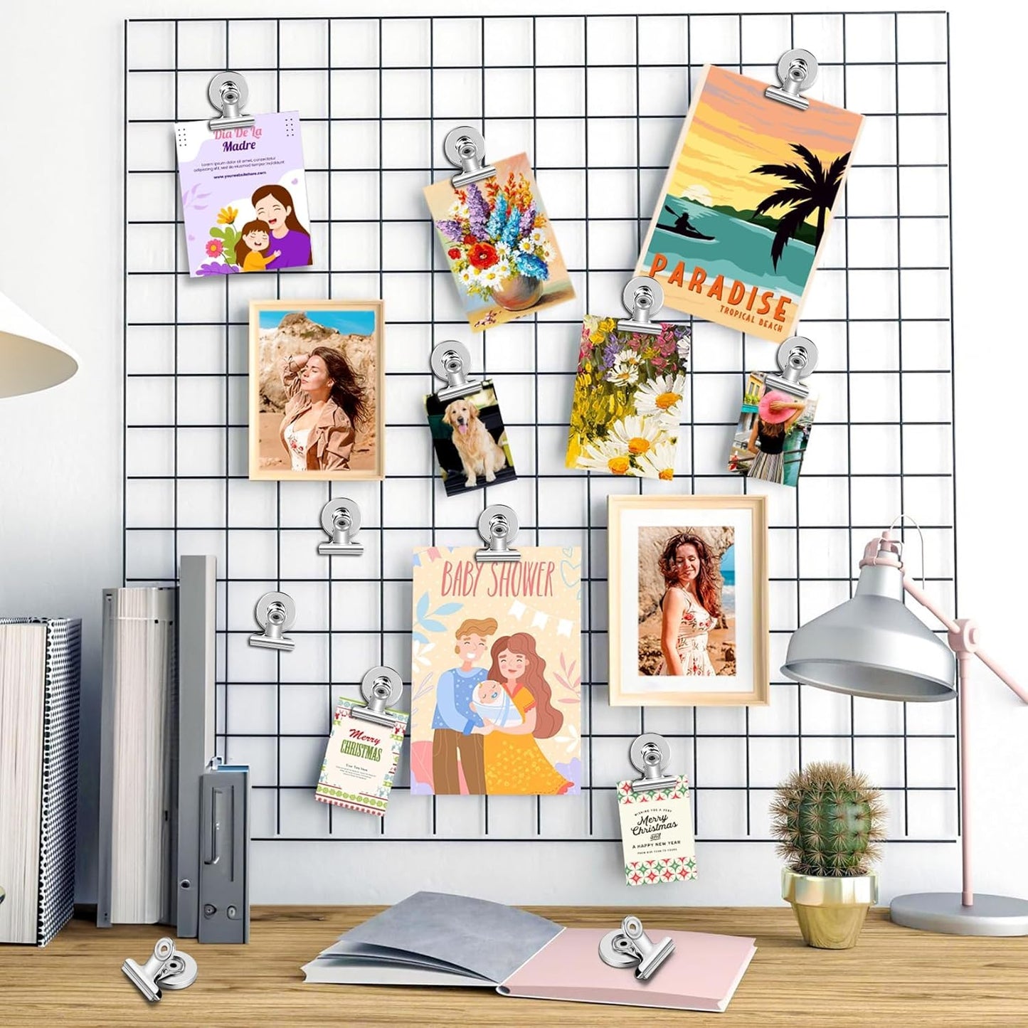 200 Pack Strong Magnetic Clips, Fridge Magnets Refrigerator Magnets, Clip Magnets for Whiteboard, Magnet Clips for List Display Paper Fasteners on Home Office Teaching (Silver)