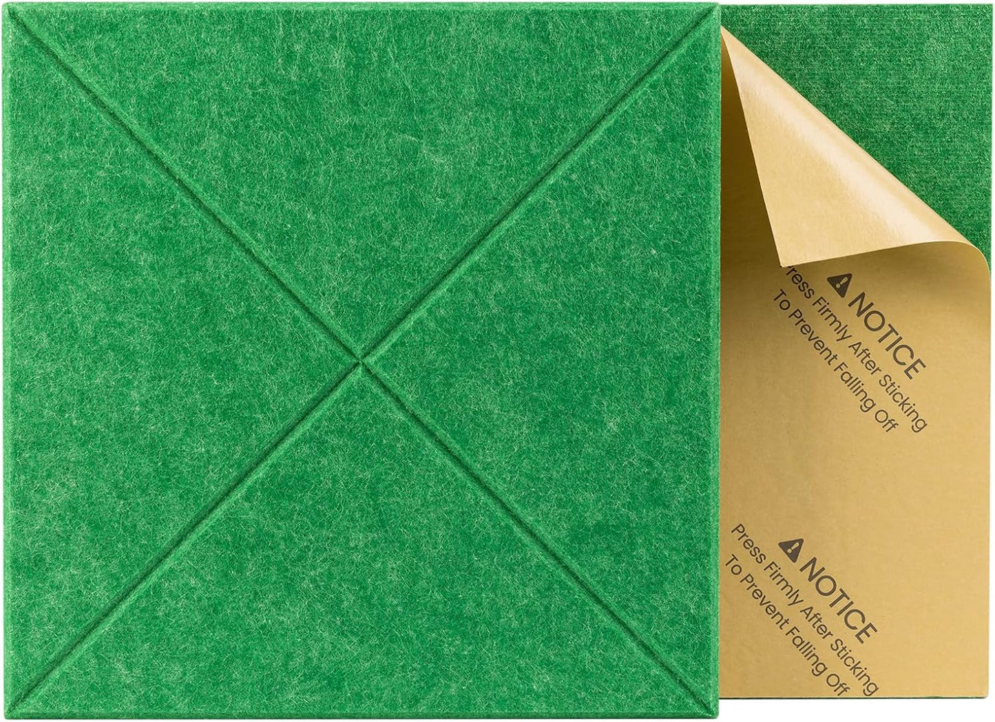 Sonicism 12 Pack X-Lined Acoustic Panels with Self-Adhesive, 12"X 12"X 0.4" Sound Proof Foam Panels, Decorative Soundproof Wall Panels, Sound Absorbing Tile for Home & Offices, Forest Green