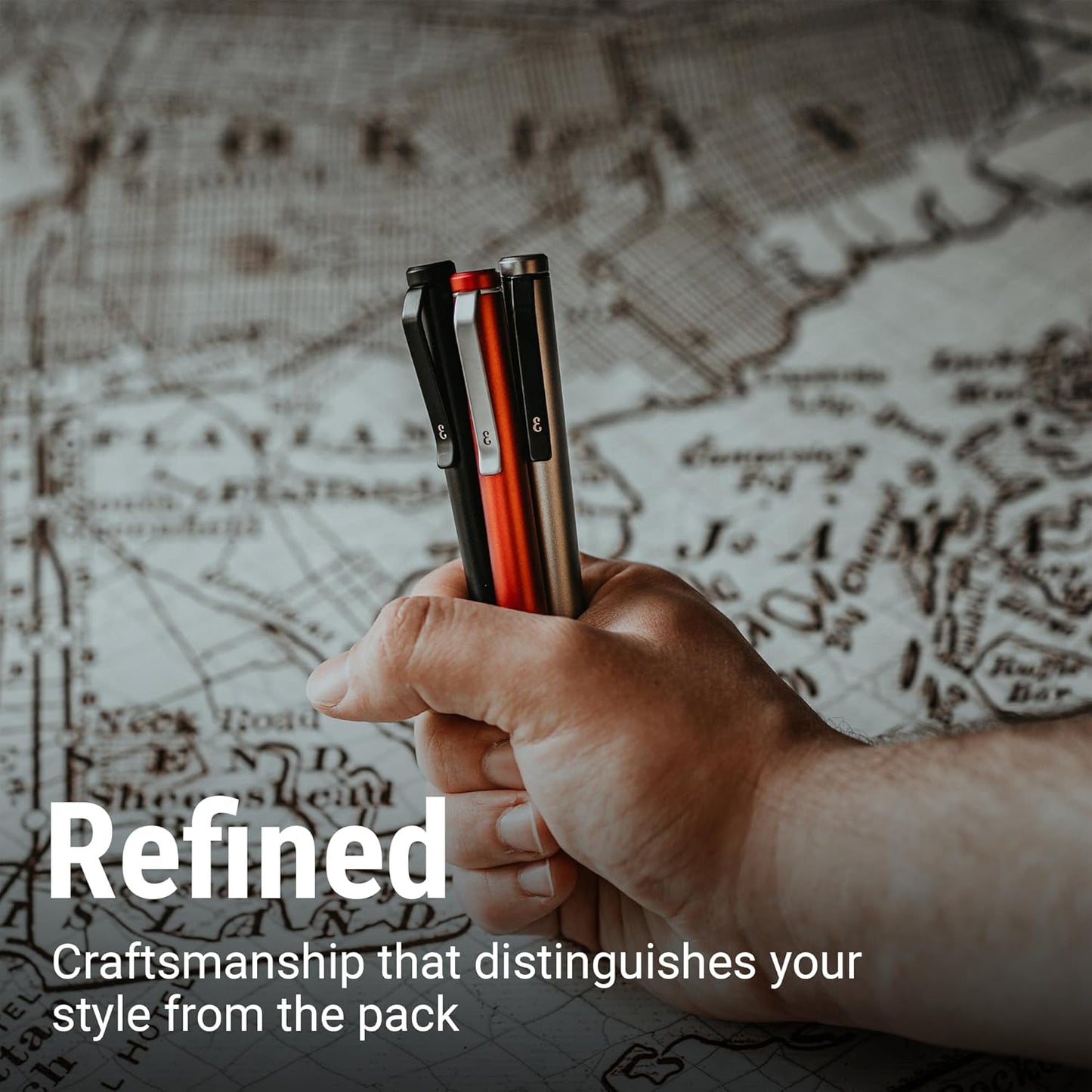 Everyman Grafton Mini Twist Refillable 0.7mm Ball Point Pen Crimson | Sleek Anodized Aluminum Pocket Pen with Grooved Grip | Smooth Writing EDC Ink Pen for Office, Travel, Work & Gifting