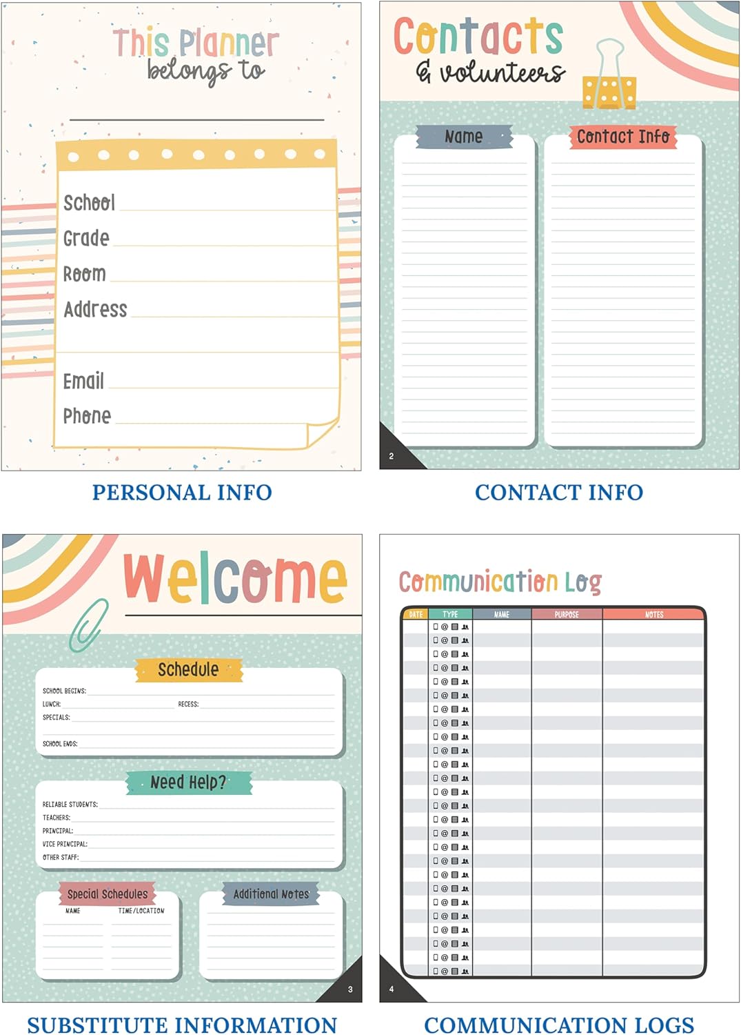 Carson Dellosa We Belong Teacher Planner 2025-2026, Undated 8" x 11" Lesson Plan Book With Stickers, Class Schedule, Weekly Calendar, Classroom Must Haves, Homeschool Essentials, Boho School Supplies