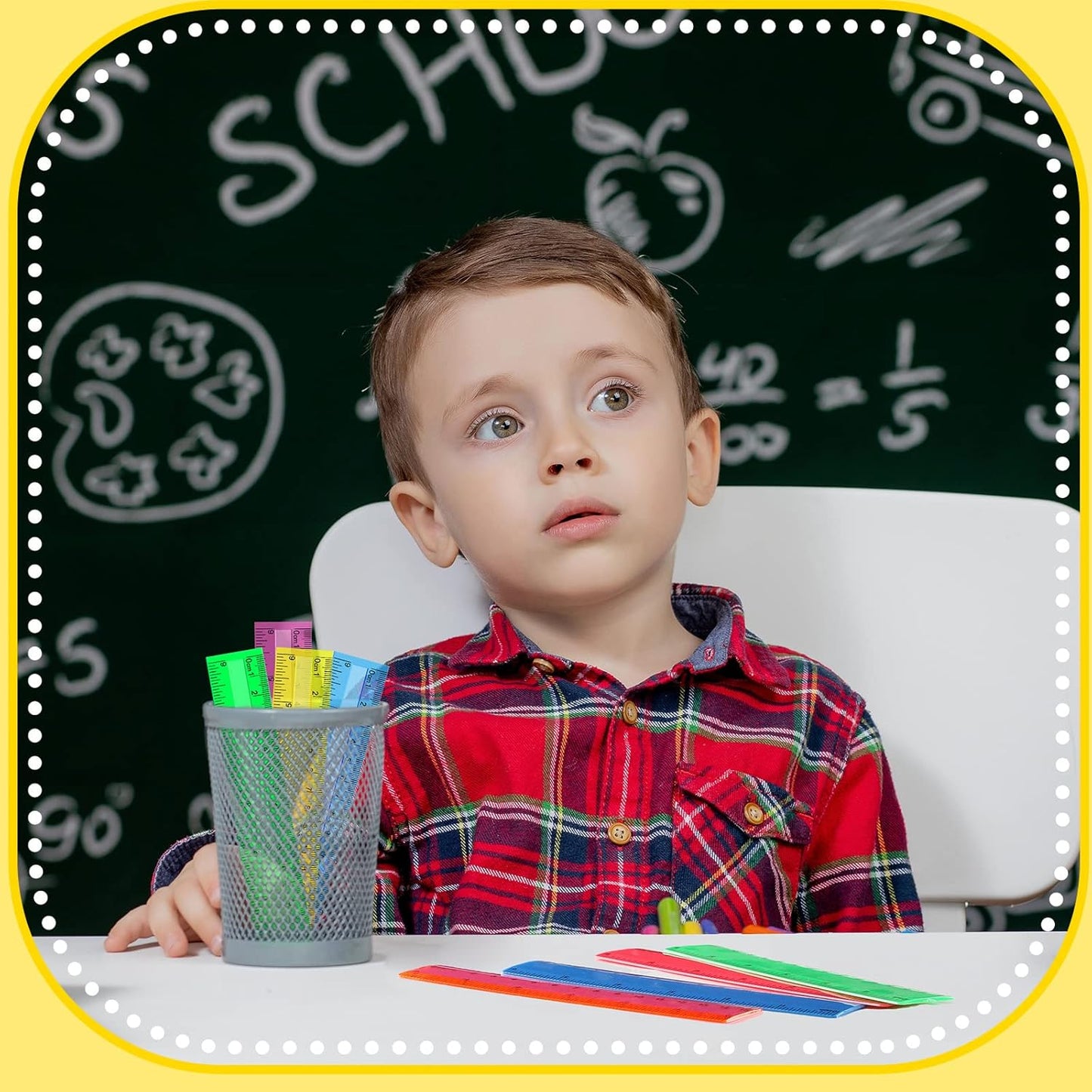 Harloon 288 Pack Clear Color Plastic Rulers 6 Inch Transparent Colorful Ruler with Inches and Centimeters 8 Colors Metric Bulk for Kids School Home Office