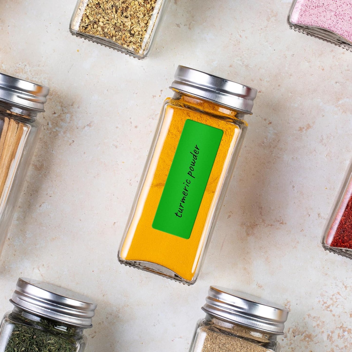 Green Rectangle Stickers 2 x 1 Inch Color Coding Labels Vinyl Roll Self-Adhesive Waterproof Removable 500 PCS