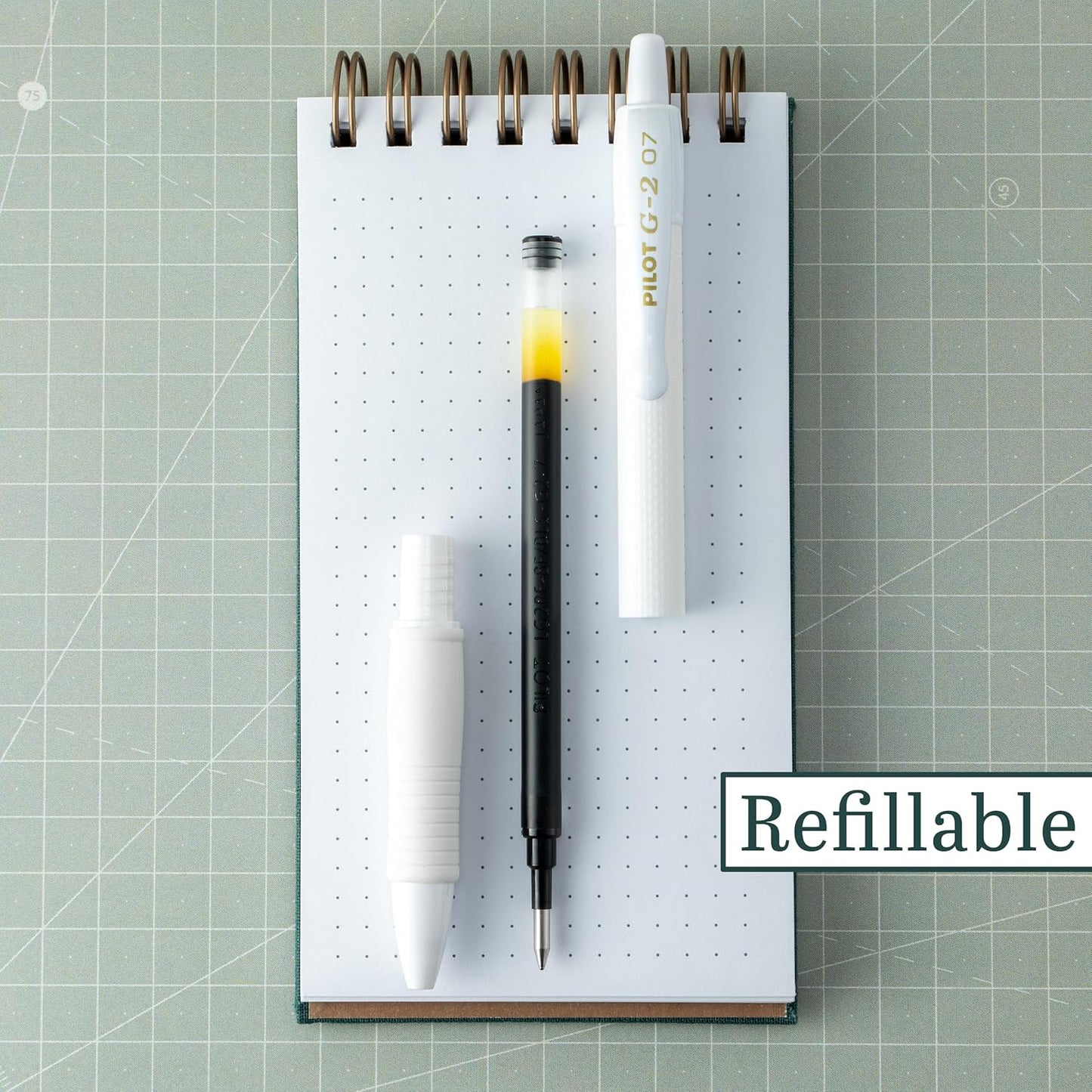 PILOT, G2 Premium Gel Roller Pens, G2 Edge White, Sensory Writing Experience, 12ct box, Fine Point 0.7 mm