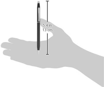 Cross Classic Century Refillable Ballpoint Pen Presented in a Luxury Gift Box - Medium Point, Black Ink, Black & Chrome