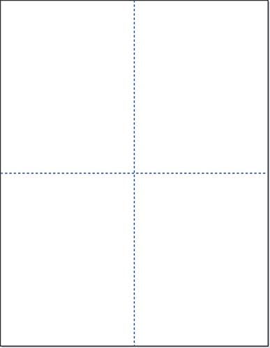 NextDayLabels - 8-1/2 x 11 Laser and Inkjet Printer Postcards 4 up Per Page, (4-1/4" x 5-1/2" After Perf) 100 Sheets / 400 Cards