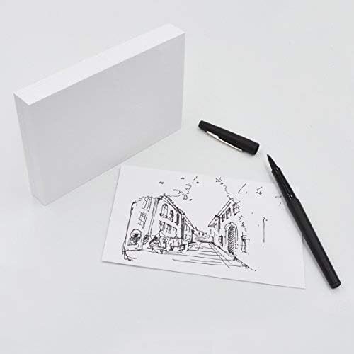 Home Advantage 4x6 Blank Index Cards - 50 Pack of Heavy Duty Bleed Proof Notecards & Flashcards