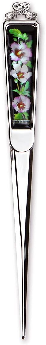 Envelope Opener Cutter Knife – 168mm Decorative Letter Opener for Envelopes, Boxes, Packages – Premium Rustproof Iron Letter Opener for Everybody – Anti-Fingerprint Treatment (Rose of Sharon)