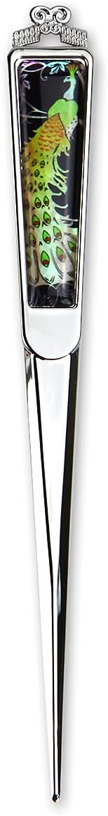 Envelope Opener Cutter Knife – 168mm Decorative Letter Opener for Envelopes, Boxes, Packages – Premium Rustproof Iron Letter Opener for Everybody – Anti-Fingerprint Treatment (Peacock)