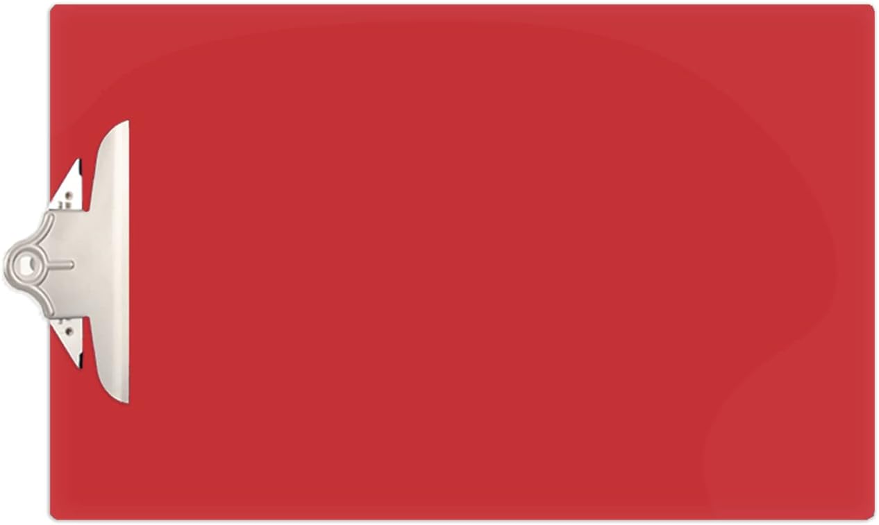 11x17 Clipboard Acrylic Panel Featuring a Jumbo Board Clip Red