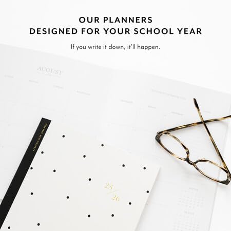 Sugar Paper 2025-2026 Monthly Academic Planner, August 2025 to July 2026, School, College & Student Planner, 12 Month, 8” x 10”, Rose Stripe