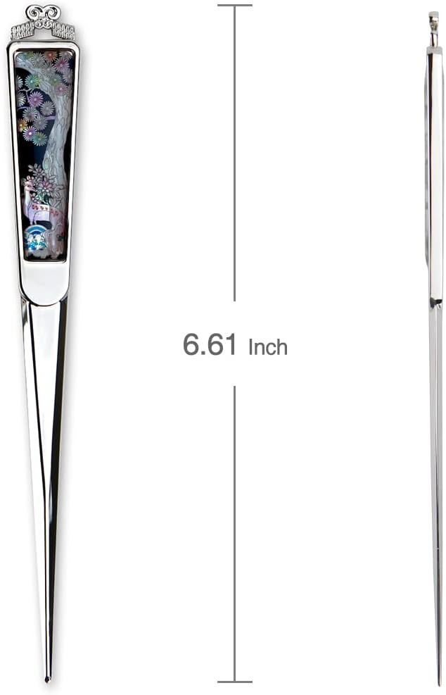 Envelope Opener Cutter Knife – 168mm Decorative Letter Opener for Envelopes, Boxes, Packages – Premium Rustproof Iron Letter Opener – Anti-Fingerprint Treatment (Colorful Deer)