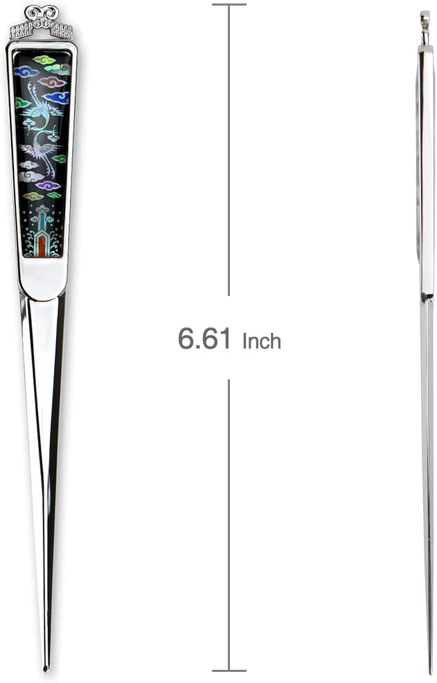 Envelope Opener Cutter Knife – 168mm Decorative Letter Opener for Envelopes, Boxes, Packages – Premium Rustproof Iron Letter Opener – Anti-Fingerprint Treatment (King's Mark)