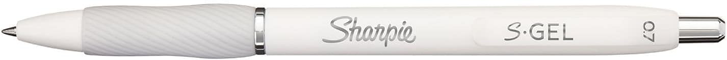 Sharpie S-Gel Gel Pens Drawing Pens Gel Ink for Journaling Writing Coloring Medium Point (0.7mm) White Barrel Assorted Ink Colors 4 Count