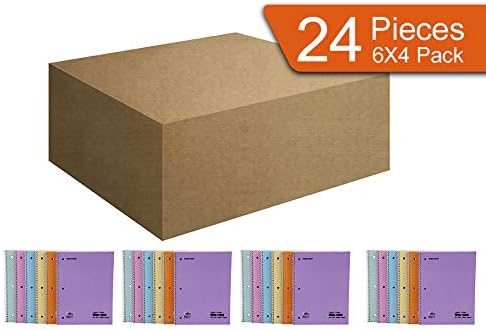 Mintra Office Spiral Notebooks (Pastel - Wide Ruled, 24pk (4-6pks))