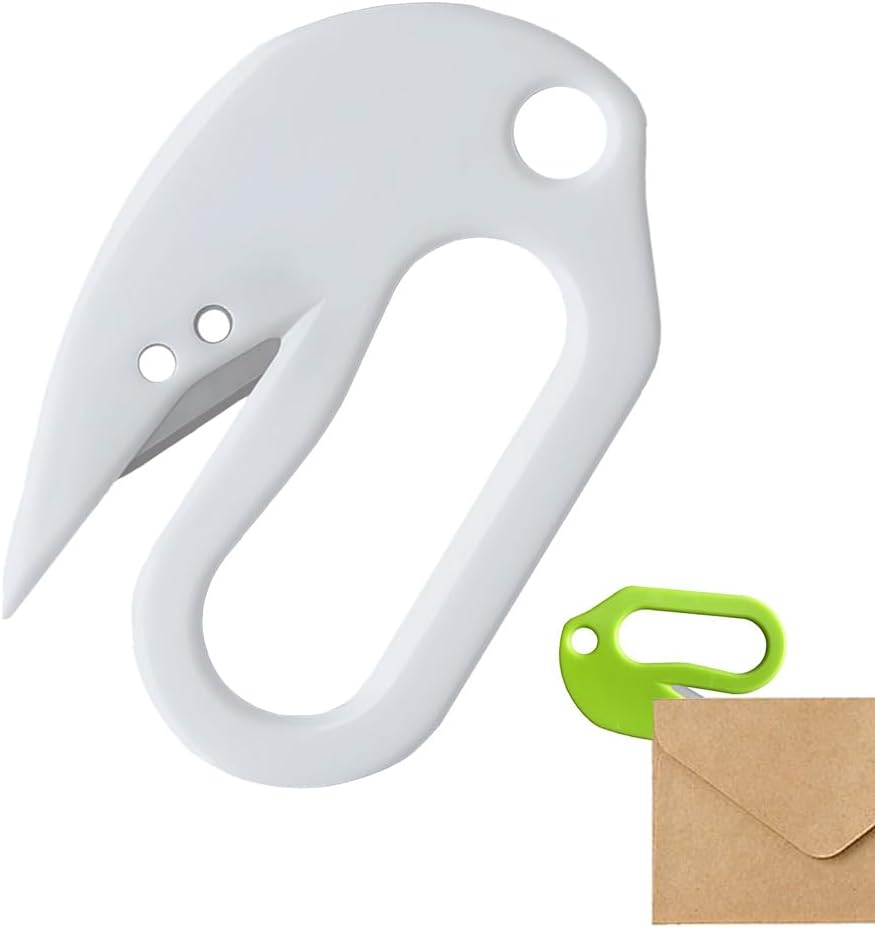 Letter Opener Envelope Slitter, 2025 New Envelope Opener without Damage, Letters Openers for Home, Office, Postal, Women, Men, Office Worker, Graduate, Students (White)