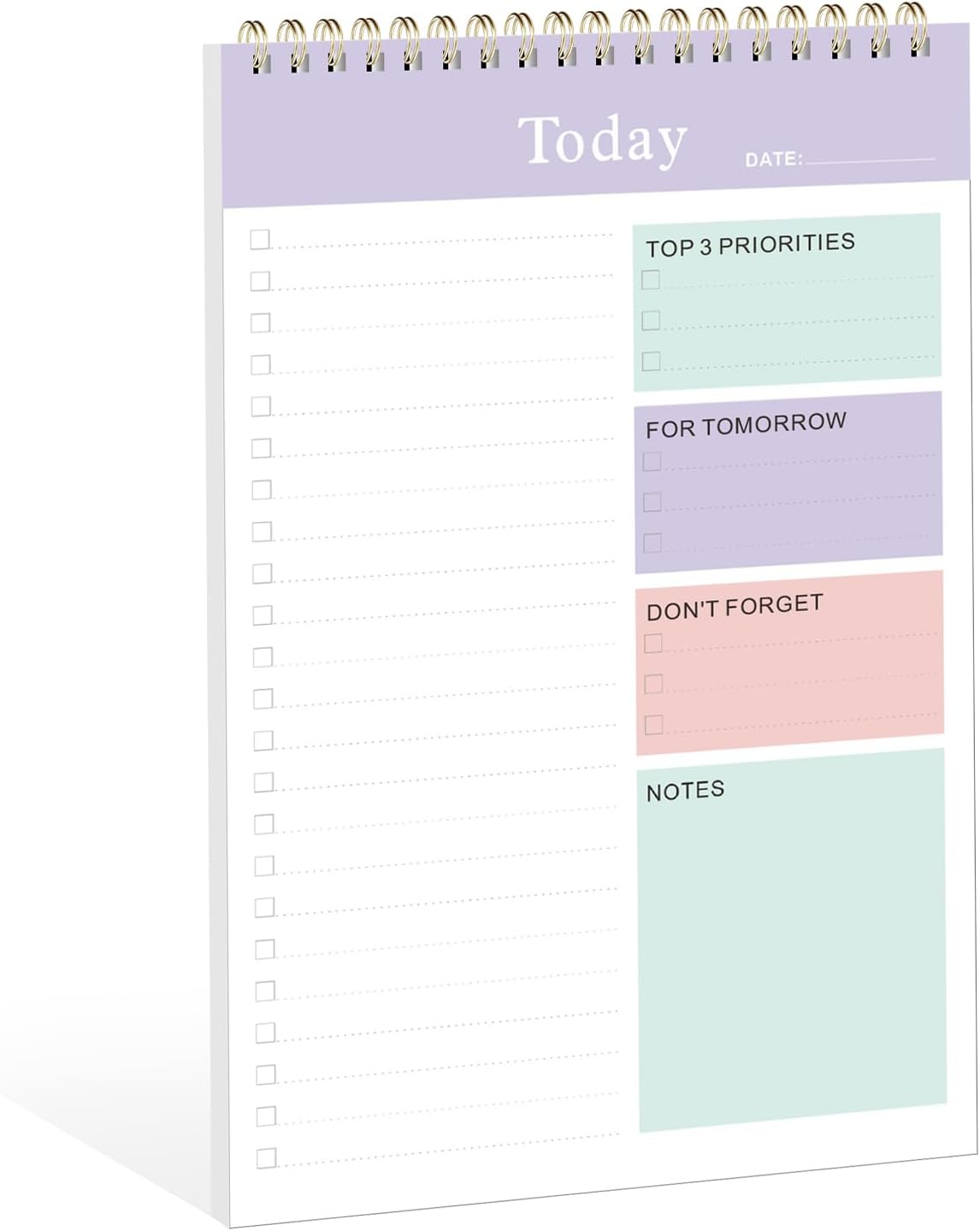 Weekly To Do List Notepad, Undated Planner with 52 Sheets (6.5''x8.9''), Desk Weekly Planner for Women & Man, Home School & Work
