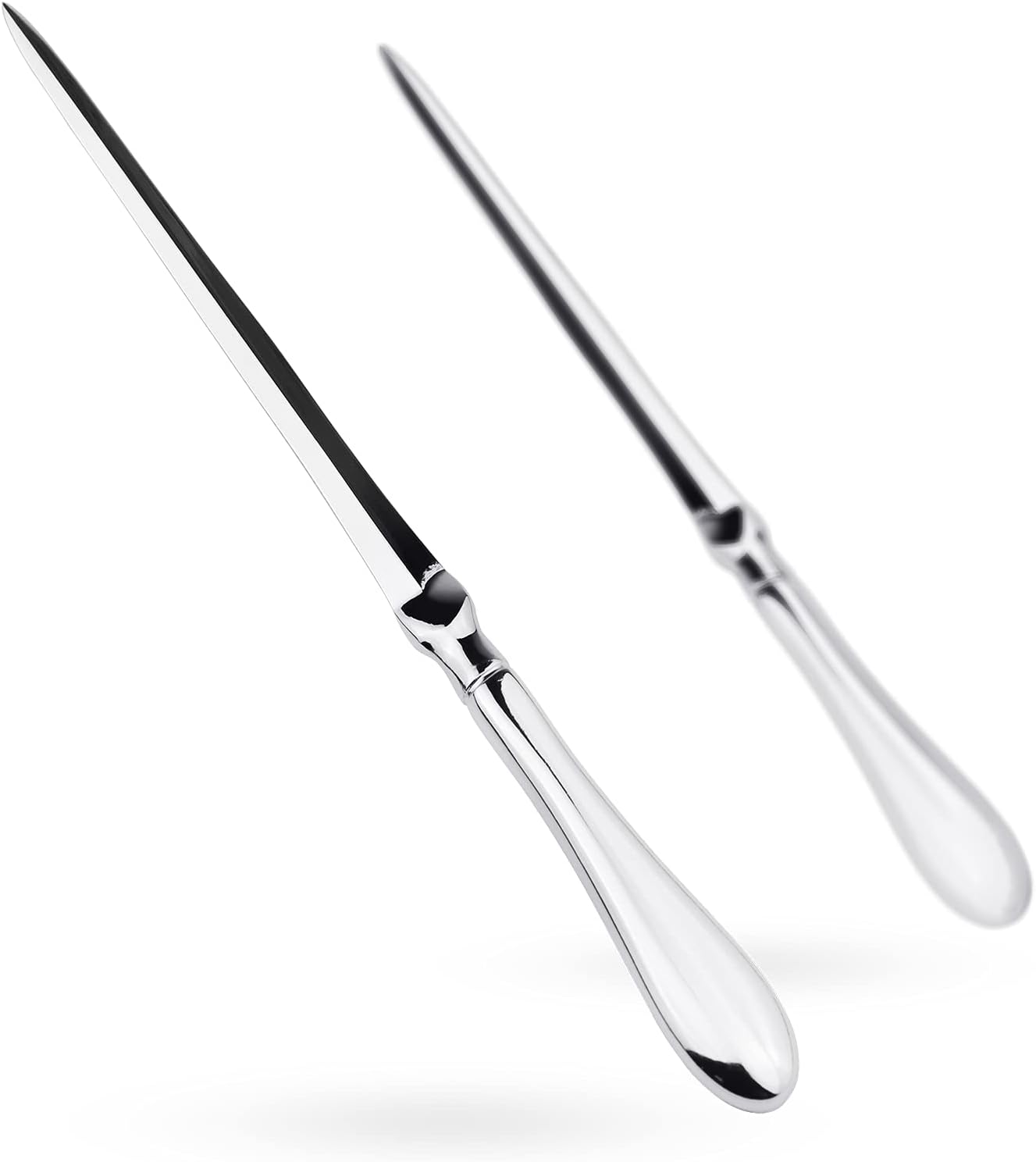 Silvery Letter Opener, Envelope Opener Knife Metal Letter Opening Knife, Paul Revere Paper Cutting Knife, 9 inches (2 Pack)