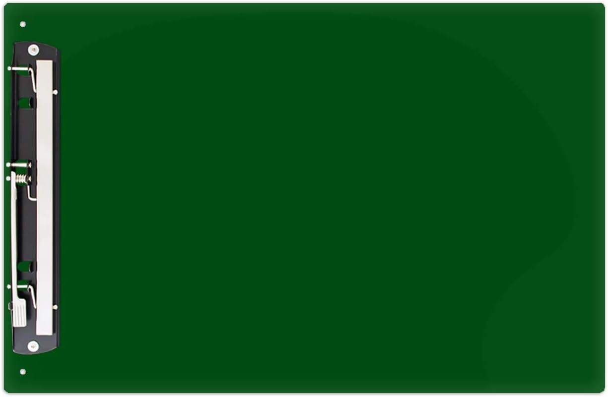 13x19 Clipboard Acrylic Panel Featuring an 11" Hinge Clip Green