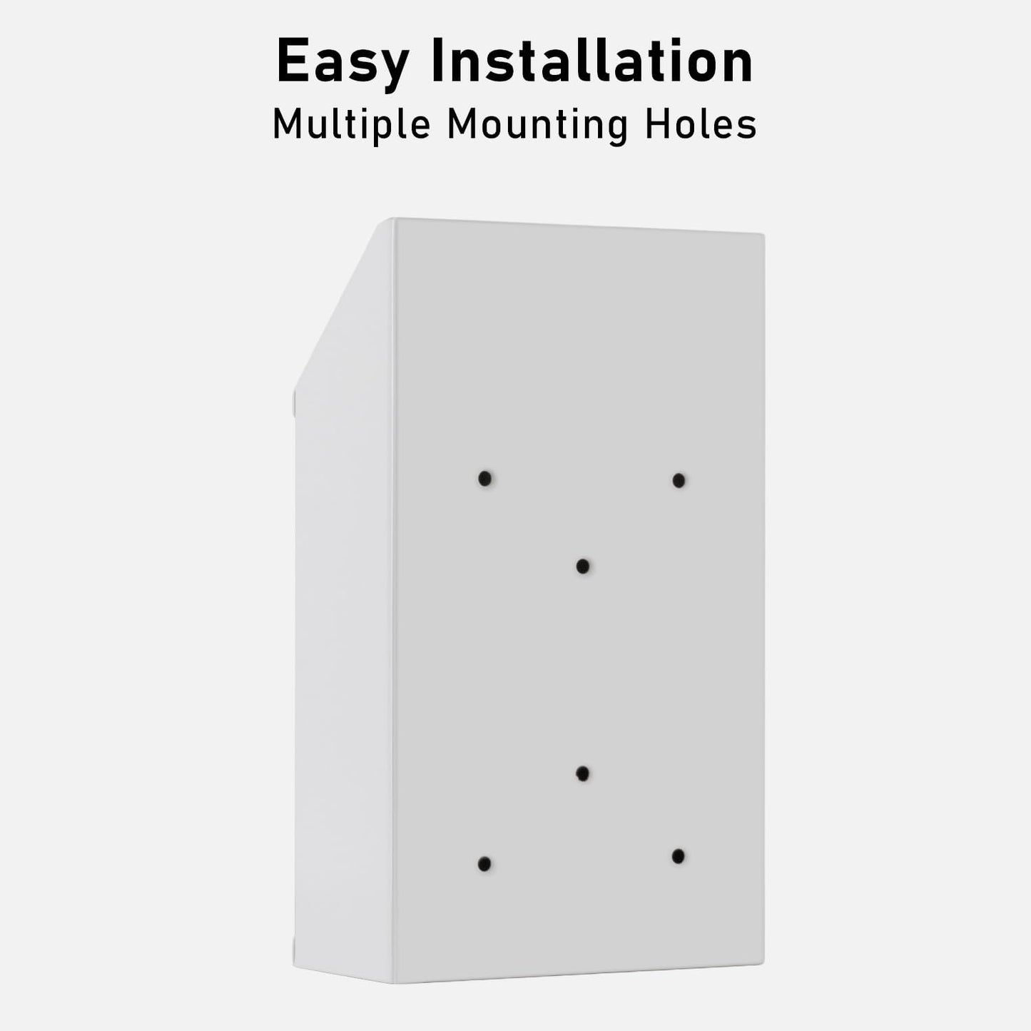 Metal Donation Box with Lock, Wall Mounted, Suggestion Box with 4 Iron Keys, White, Cash Drop Box with Slot, 1-Pack