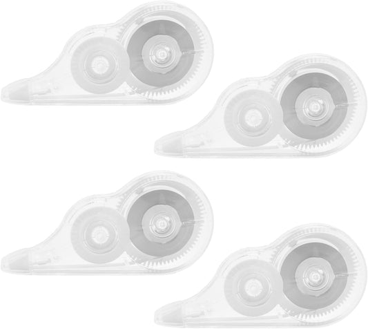 4 Pcs 39.4 Ft Clear Correction Tape, White Wrong Out Tape Roller Bulk for Noting, Teacher Supplies, School, Office