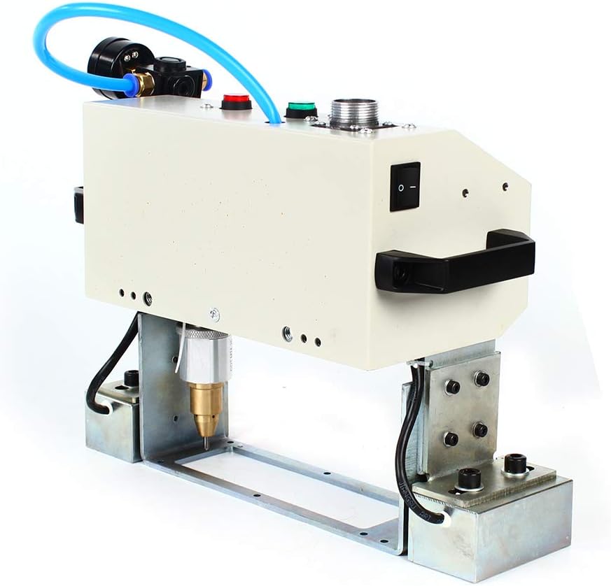 Gdrasuya10 0.1-1mm Depth Pneumatic Dot Peen Marking Machine Metal Marking Machine, Screen Touch Metal Engraving Machine Chassis Number VIN Code Marking Printing Area 140 x 40mm
