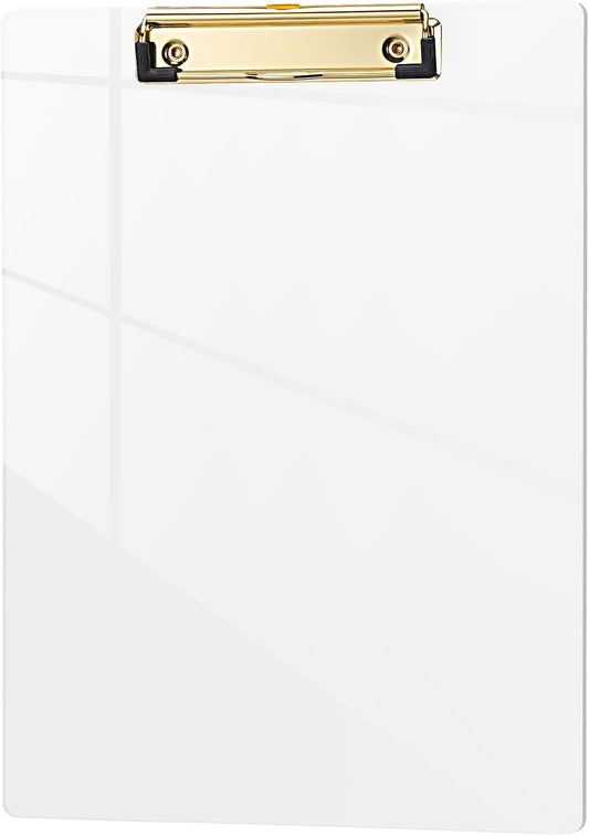 Hongri Plastic Acrylic Glitter Clipboard, 8.5x11" Stardard Letter A4 Size Clipboards for Classroom, Taecher, Women.Cute Confetti Clip Board, Office Supplies, School Supplies.