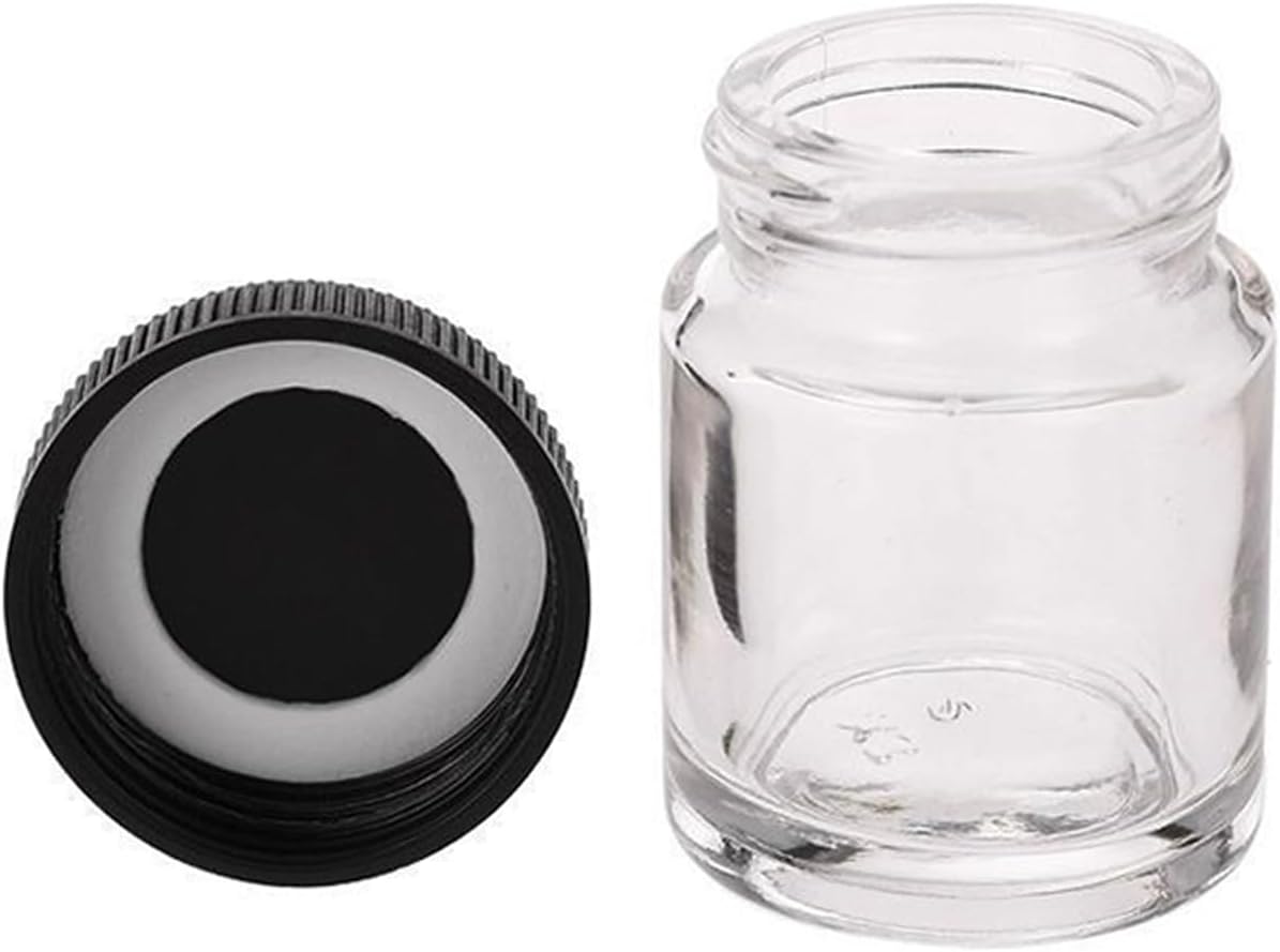 12pcs Airbrush Bottles Glass Jar for Air brush spray paint ink or colors storage