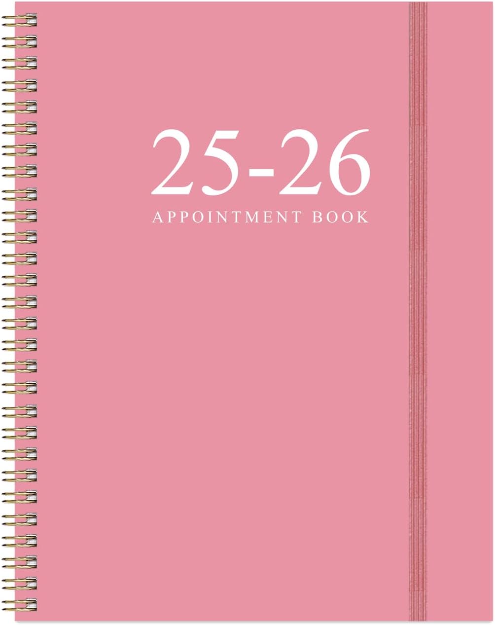 2025-2026 Appointment Book & Planner - 8.5" x 11" Daily Hourly Planner 2025 from July 2025 - June 2026, Weekly Appointment Book with 30-Minute Interval, Pink
