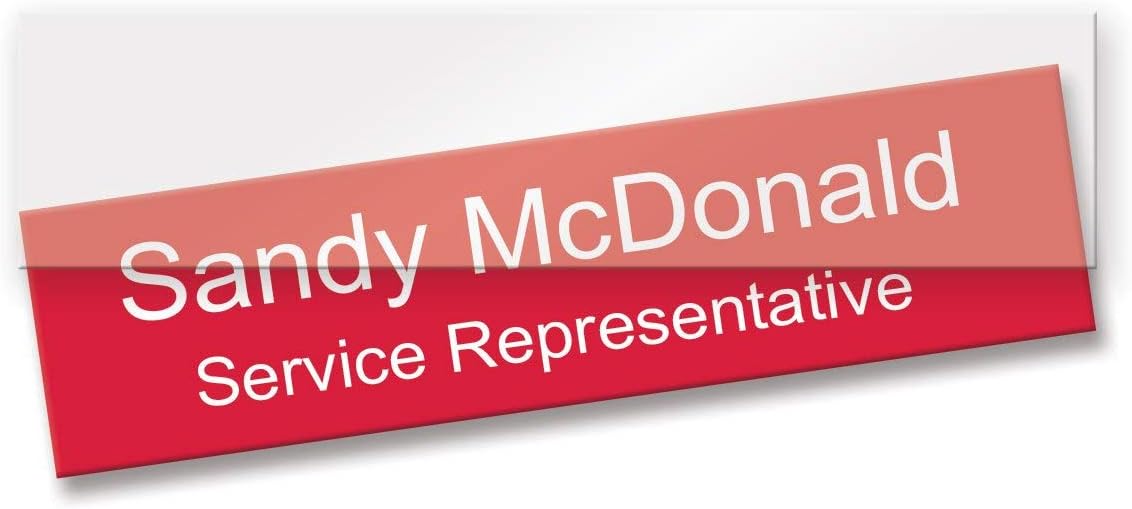 10 x 2 Wall or Door Nameplate Holder with Clear Plastic Insert - Pack of 10 (Silver)