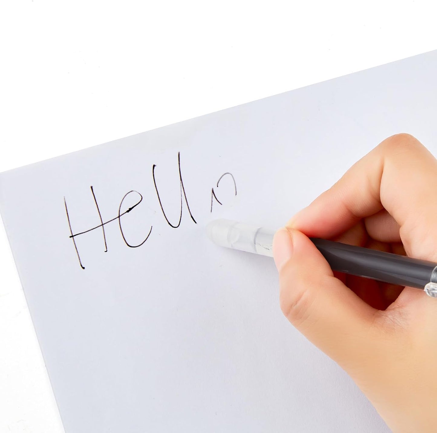 Volcanics Black Erasable Gel Ink Pens 20 Pack – Smooth Writing Heat Erasable Gel Pens with Cap, No Refill Needed, No Smudge, Ideal for School, Office, Journaling, Sketching, Note Taking