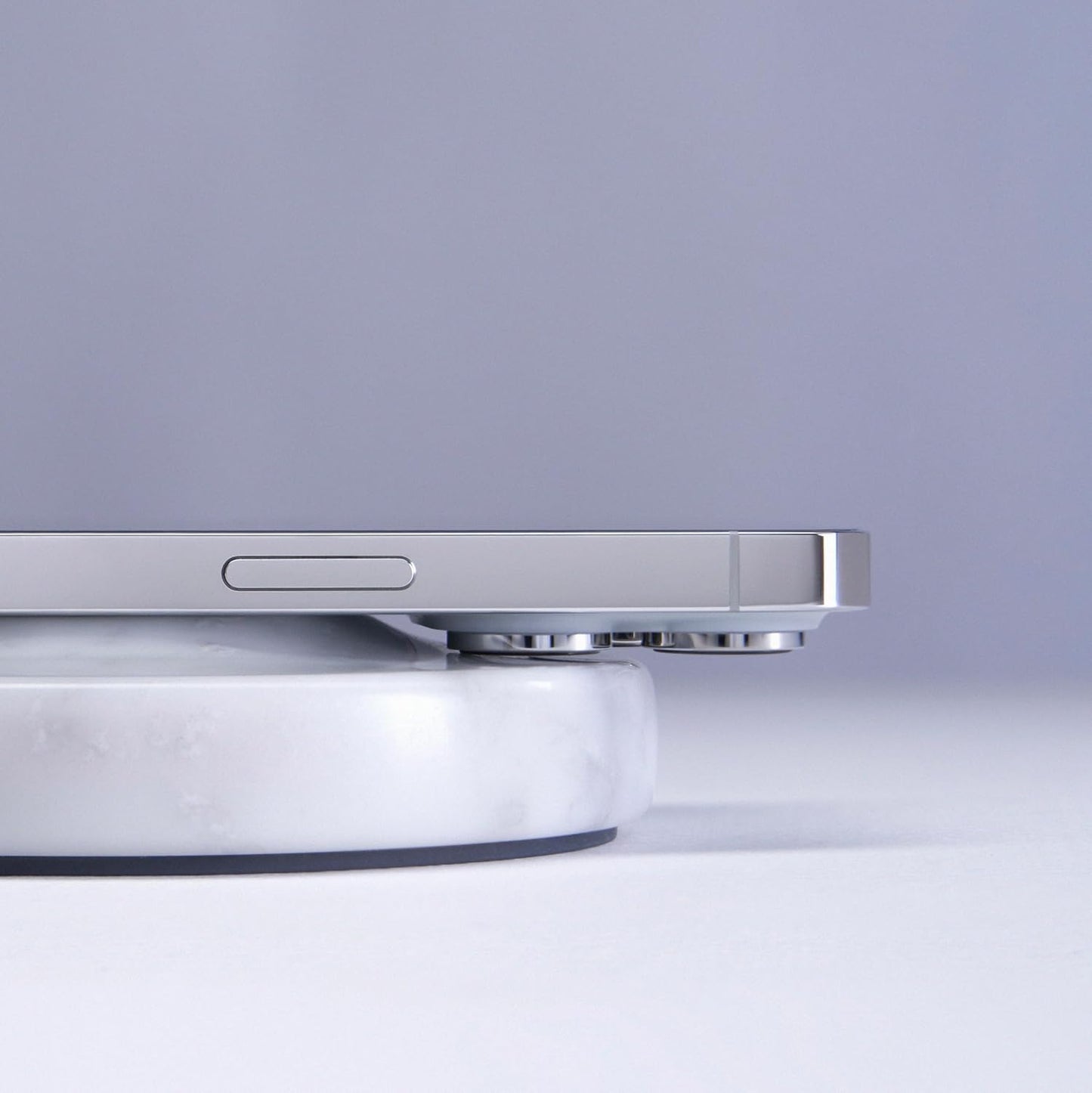 Einova Classic Stone – Marble Wireless Charging Pad Designed in Italy, Integrated 6 ft USB-C Cable, Smartphones, Wireless Earbuds, Smartwatches – White Carrara Marble