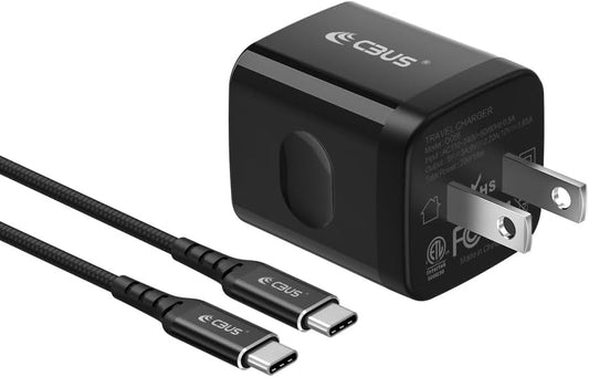 CBUS Motorola Charger Block and 10ft Braided Fast Charging USB Cable for Edge, Edge Plus, Moto G Power, G Play, G 5G, G Stylus, RAZR, G Pure, One 5G Ace, One Action