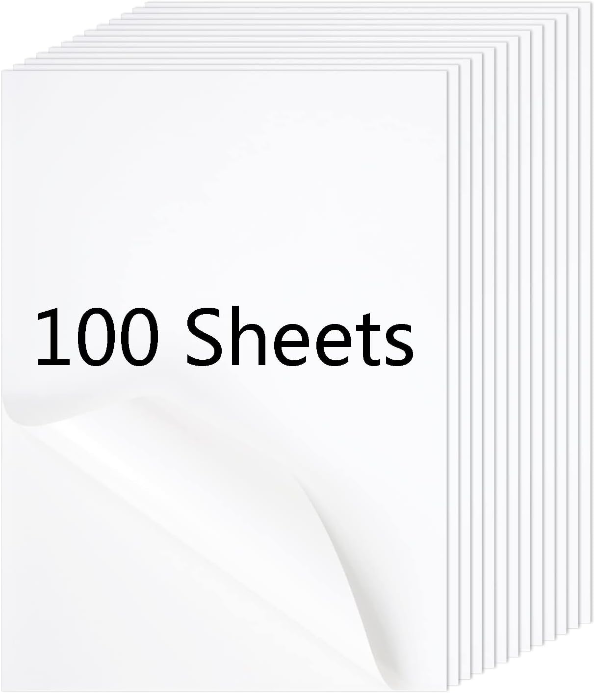 Full Sheet Address Labels for Laser/Inkjet Printers, White, 8.5 x 11 Inch, 1 Pack of 100 Labels