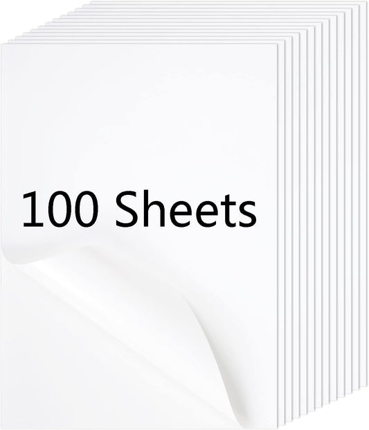 Full Sheet Address Labels for Laser/Inkjet Printers, White, 8.5 x 11 Inch, 1 Pack of 100 Labels