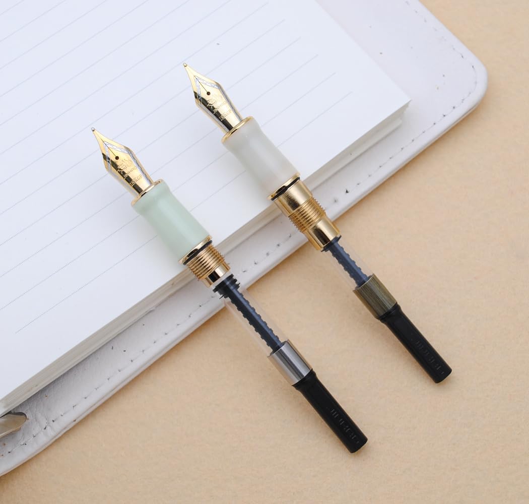 JINHAO 100 Fountain Pen with Ink Converter (Medium Nib 0.7mm, Green Lemon)