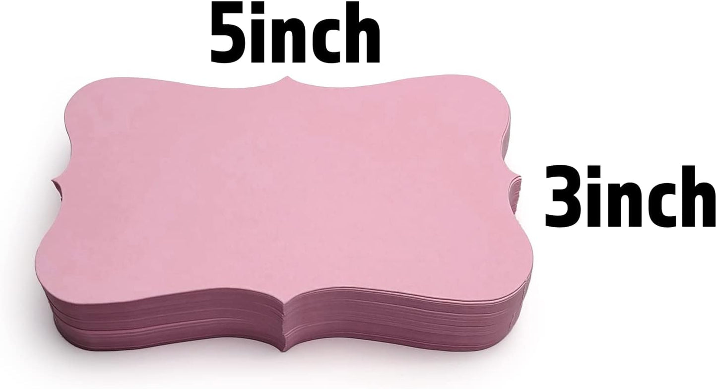 PPAPPAPPIYO 3x5 Pink index card stock/Set of 50 Blank index cards 350gsm (rose pink)