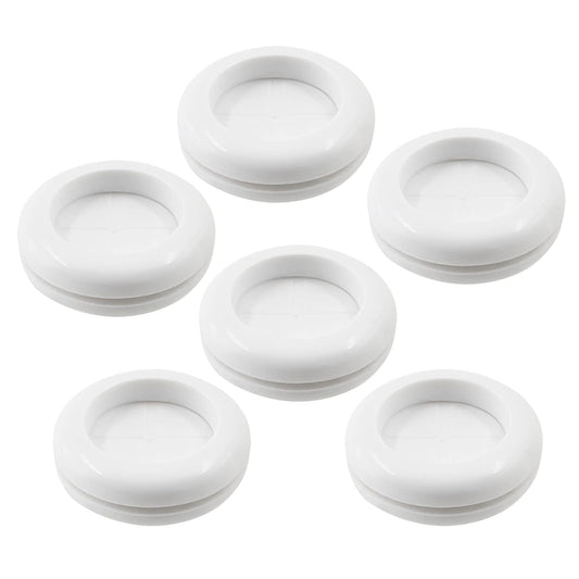 20 Pack Rubber Grommets 1" Inside Diameter 1-1/4" Drill Hole, Firewall Plug Grommet Rubber Grommets Wire Protection, Double Sided Round (White)