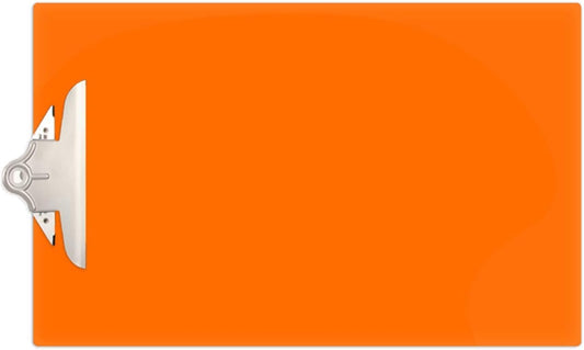 11x17 Clipboard Acrylic Panel Featuring a Jumbo Board Clip Orange