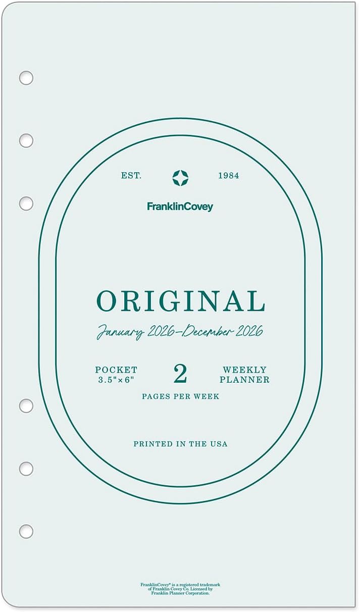 FranklinCovey - Original Weekly Ring-Bound Planner (Jan 2026 - Dec 2026, Pocket)