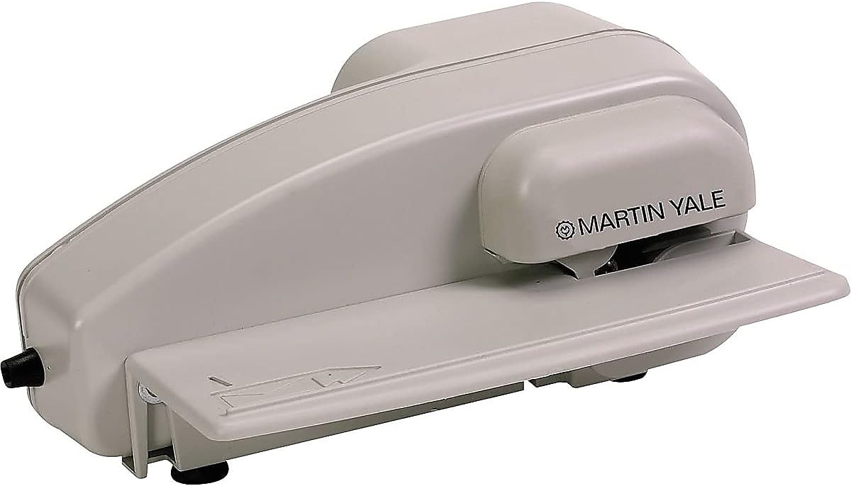 Martin Yale 1616 Desktop Letter Opener, Easy One-hand Operation, Automatically Feeds and Opens Up To 3,000 Envelopes per Hour, Accepts Standard-sized Business Envelopes, Fully Enclosed Blades