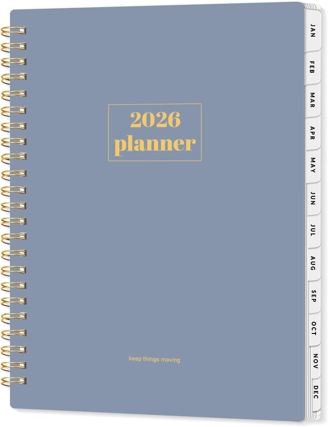 SUNEE Planner 2026 Weekly and Monthly, January 2026-December 2026, 6.4"x8.3", Tabs, Note Pages,Spiral Binding, Blue