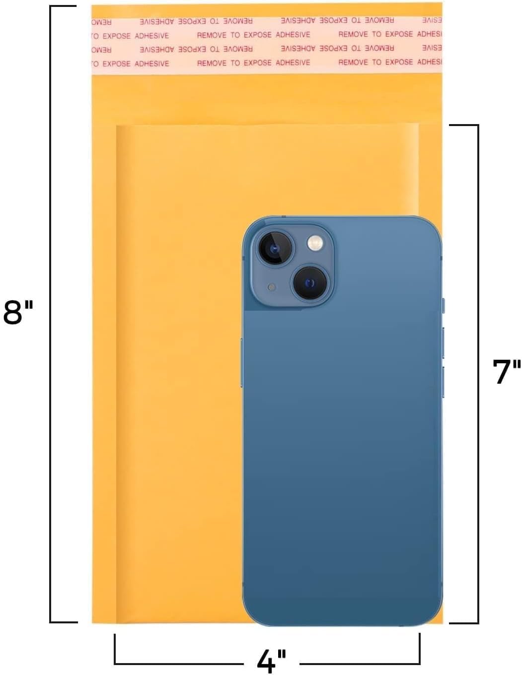 Fuxury Kraft Bubble Mailer 4x8" 800Pack Strong Adhesion Padded Envelopes Thick Bubble Envelopes Usable Size 4x7" Waterproof Cushioned Padded Mailers Packaging for Small Business #000 Yellow