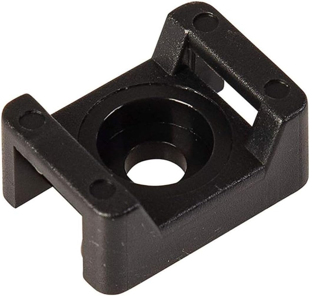 GTSE 12,000 Full Carton Of Black Screw Mounts, Zip Ties Up To 0.35" Wide, Saddle Type Zip Tie Anchors