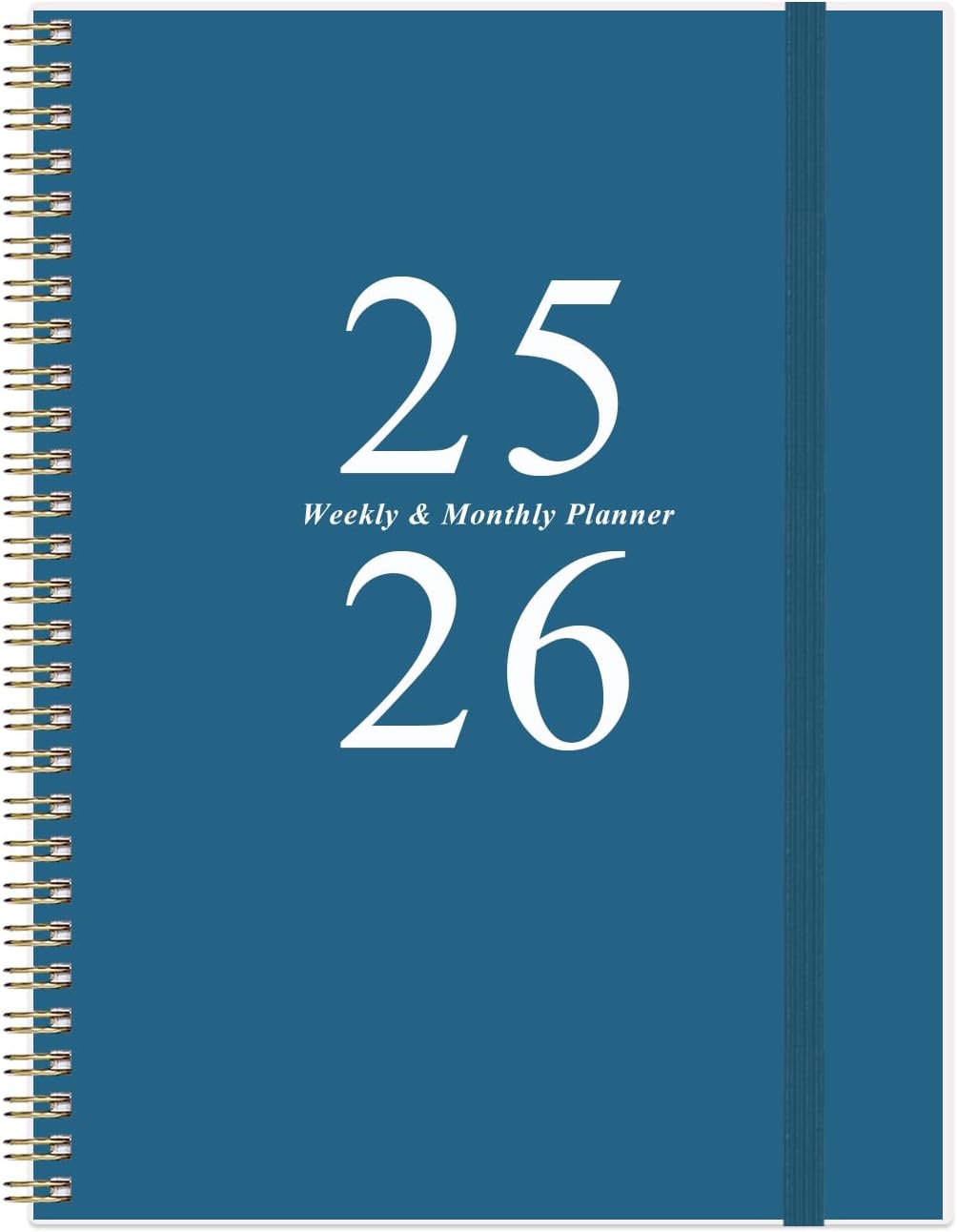2025-2026 Planner - Weekly & Monthly Planner Spiral Bound, Planner 2025-2026 from July 2025 - June 2026 with Monthly Tabs, Inner Pocke, 8.5" x 11", Dark Blue