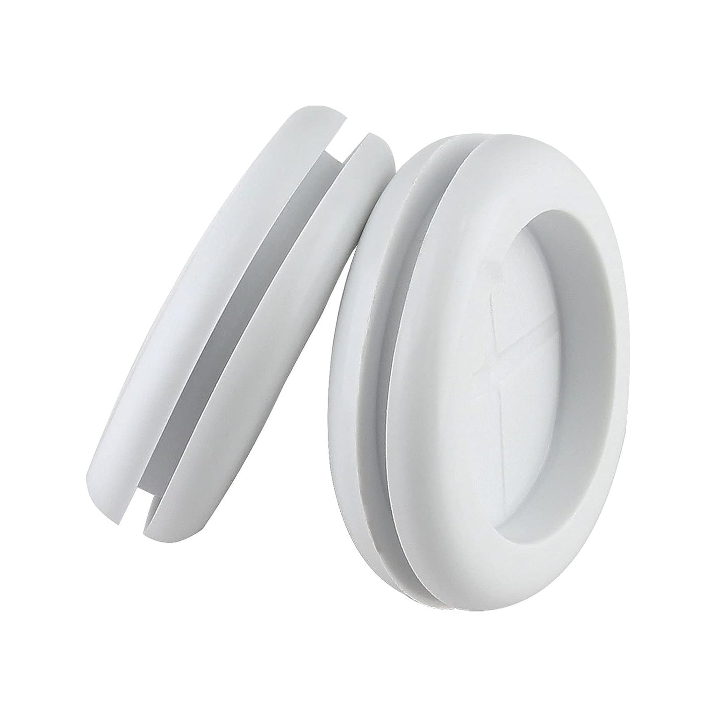 10 Pack 1-3/16" Inside Diameter 1-1/2" Drill Hole Rubber Grommet, Firewall Plug Grommet Rubber Grommets Wire Protection, Double Sided Round (White)
