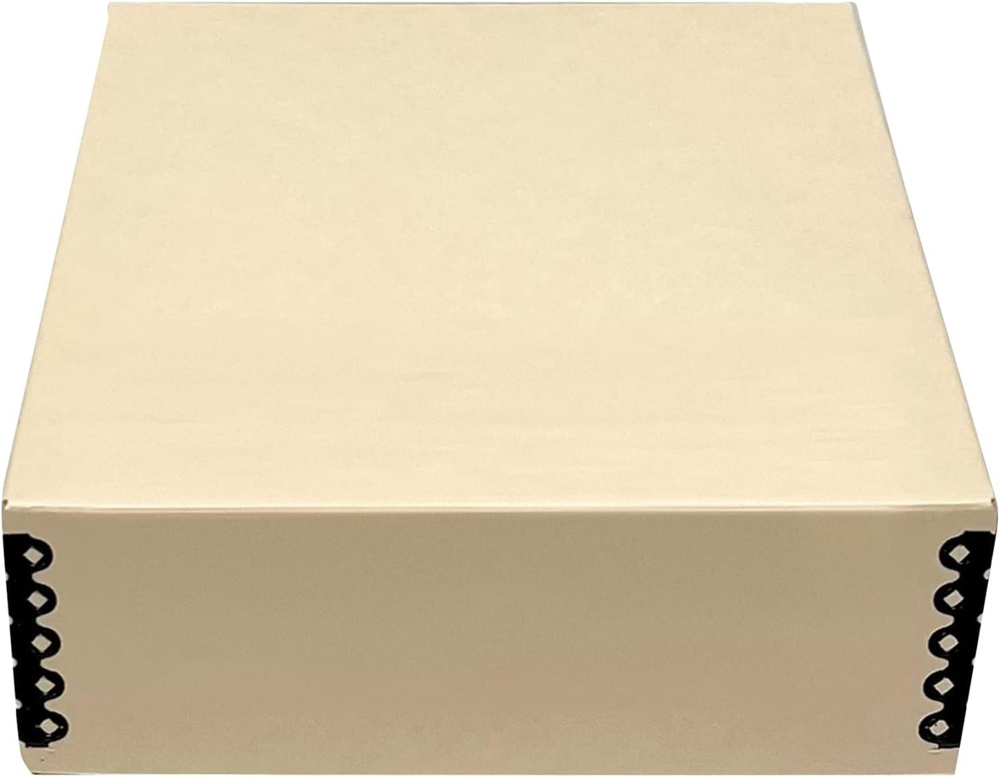 Golden State Art, Archival Storage Box, Acid-Free Drop Front Museum Box with Metal Edge for Storing Artwork Photos Documents Prints Arts And Crafts (Tan-9.25x11.75x3 Inches)