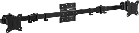 WALI Dual Monitor Wall Mount for 17 to 38 Inch, Ultrawide Monitor Arm for 2 Monitors, Swivel Tilt Computer Wall Mount with Mounting Holes 75x75/100x100, Per Arm Holds Up to 19.8lbs (012ARM-38), Black